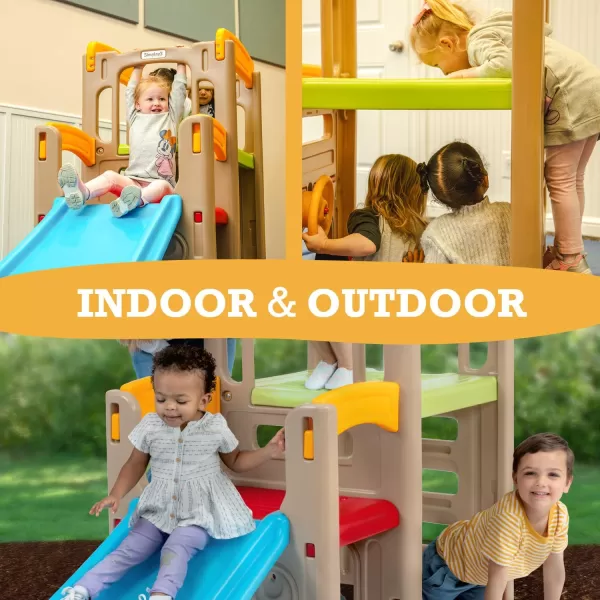 Simplay3 Young Explorers Adventure Climber  Indoor Outdoor Crawl Climb Drive Slide YearRound Playset for ChildrenSimplay3 Young Explorers Adventure Climber  Indoor Outdoor Crawl Climb Drive Slide YearRound Playset for Children