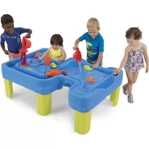 Simplay3 Big River and Roads Water Play Table Outdoor Activity Table with Track Toys for Toddlers and Kids 9 Accessories Included Made in USASimplay3 Big River and Roads Water Play Table Outdoor Activity Table with Track Toys for Toddlers and Kids 9 Accessories Included Made in USA