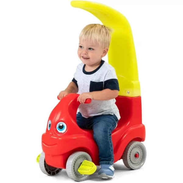 Simplay3 ConvertaCoupe Push Along Riding Car for Toddlers and Kids Ages 25 Years Red and Lime Yellow Parent Push Car Converts to Toddler RideOn CarSimplay3 ConvertaCoupe Push Along Riding Car for Toddlers and Kids Ages 25 Years Red and Lime Yellow Parent Push Car Converts to Toddler RideOn Car