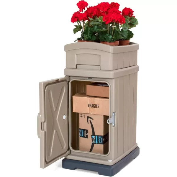 Simplay3 Hide Away Delivery and Storage Box  Secure Home Delivery Box for Packages Shipped to the Home 5 Cu Feet TanTan