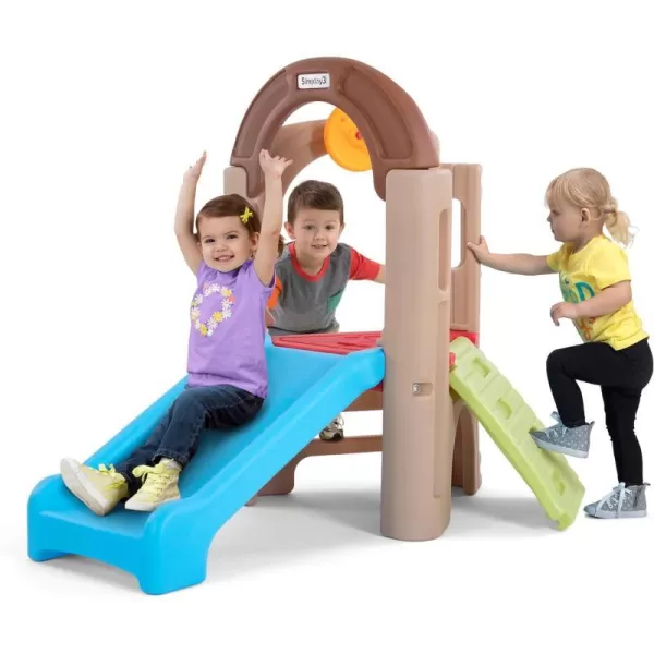 Simplay3 Sunny Day Indoor or Outdoor Cottage Picnic Playhouse for Toddlers and Young Children with Kitchenette and Picnic TableActivity Climber