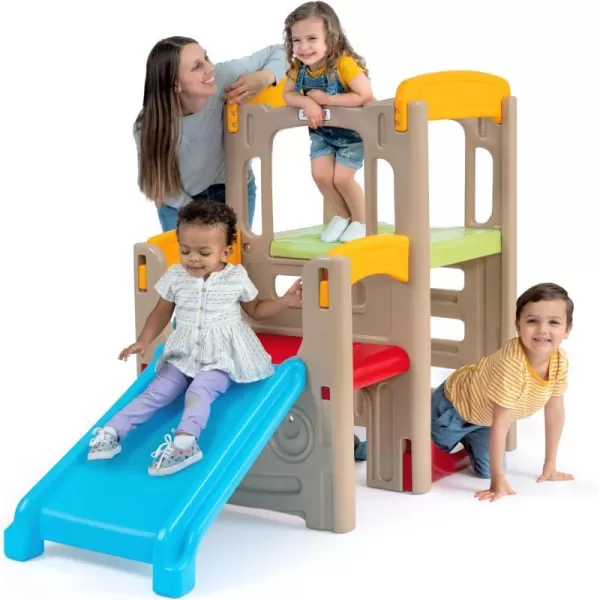 Simplay3 Young Explorers Adventure Climber  Indoor Outdoor Crawl Climb Drive Slide YearRound Playset for ChildrenSimplay3 Young Explorers Adventure Climber  Indoor Outdoor Crawl Climb Drive Slide YearRound Playset for Children