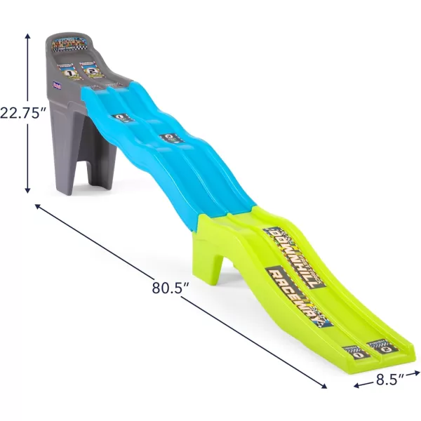 Simplay3 Fast Track Downhill Raceway Dual Racetrack for Kids Cars for Toddlers 2 Toy Race Cars Included Made in USA