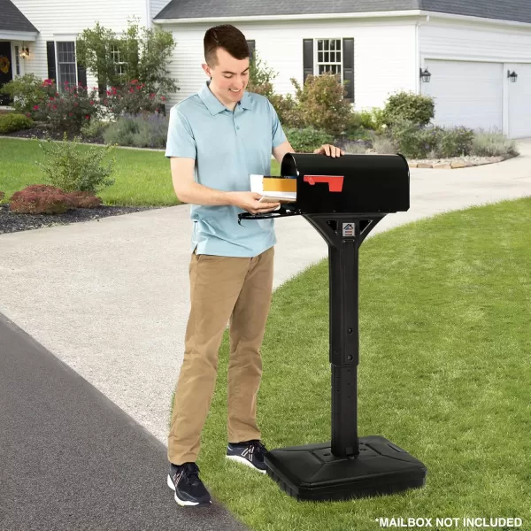 American Home DigFree Universal Mailbox Post for Standard Mailboxes  No Digging Needed Mailbox Post  Black