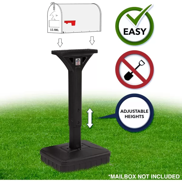 American Home DigFree Universal Mailbox Post for Standard Mailboxes  No Digging Needed Mailbox Post  Black