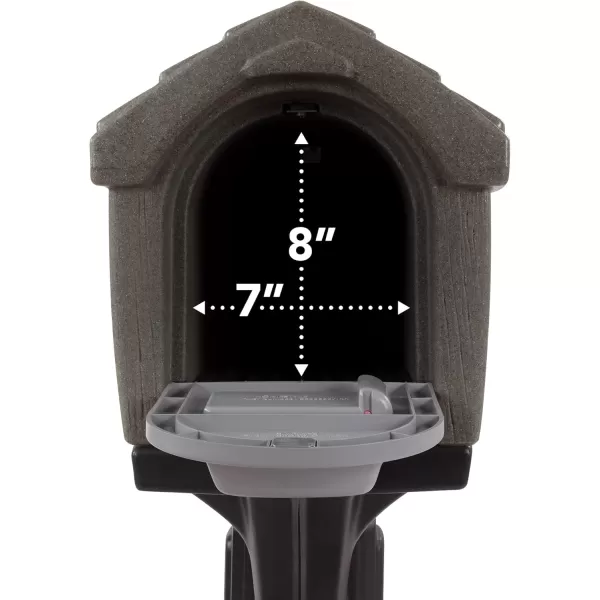 DigFree Easy Up Home Mailbox GraystoneBlack Made in The USAGraystoneBlack