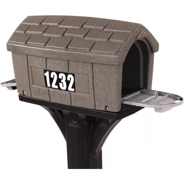 DigFree Easy Up Home Mailbox GraystoneBlack Made in The USAGraystoneBlack