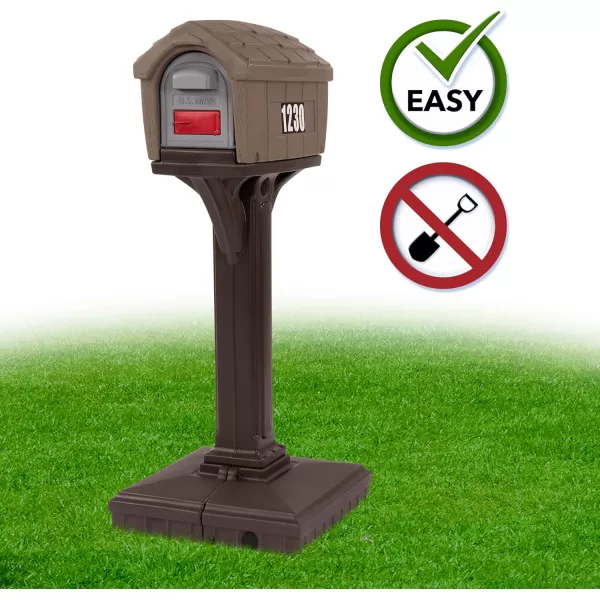 DigFree Easy Up Home Mailbox GraystoneBlack Made in The USASandstoneEspresso