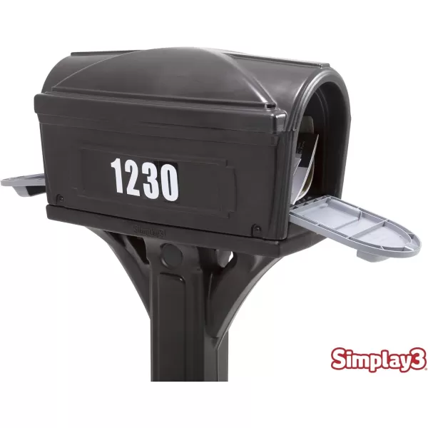 Simplay3 American Home 42002R04 DigFree Easy Up Classic Mailbox  BlackBlack