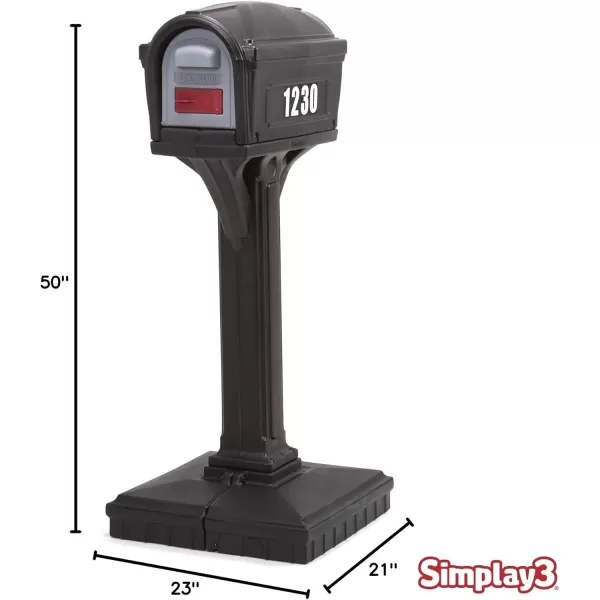 Simplay3 American Home 42002R04 DigFree Easy Up Classic Mailbox  BlackBlack