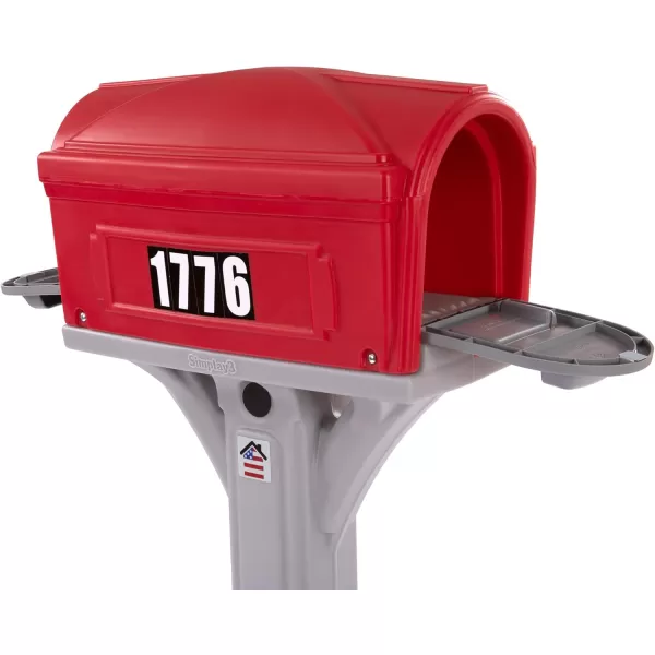 Simplay3 American Home 42002R04 DigFree Easy Up Classic Mailbox  BlackRed