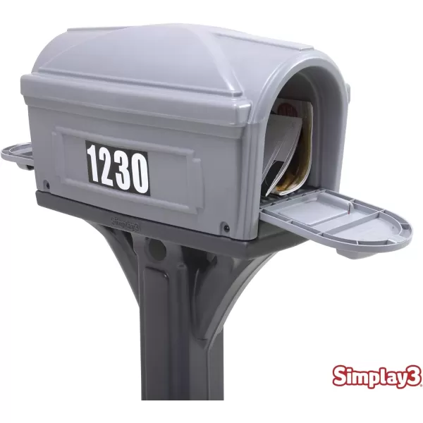 Simplay3 American Home 42002R04 DigFree Easy Up Classic Mailbox  BlackSteel GrayCharcoal