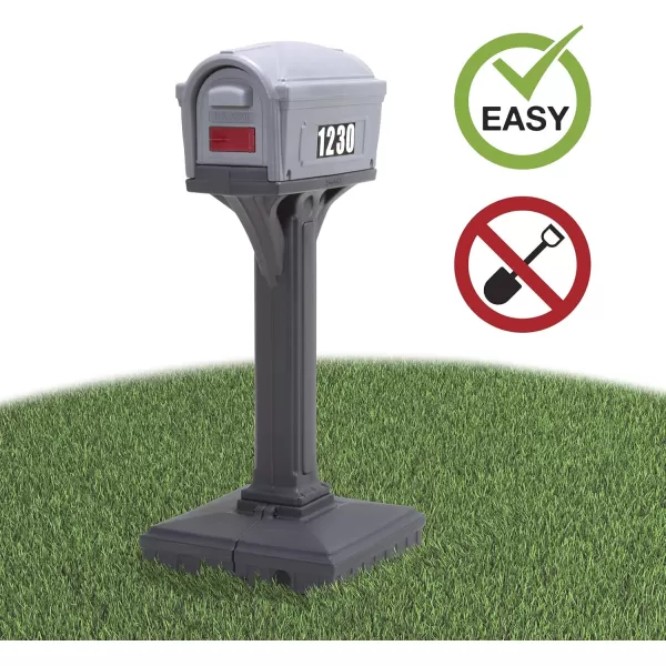 Simplay3 American Home 42002R04 DigFree Easy Up Classic Mailbox  BlackSteel GrayCharcoal