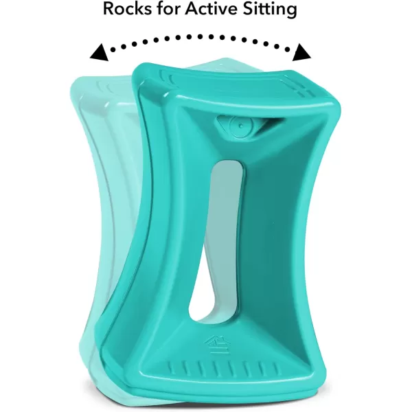 Simplay3 American Home Live Fit Active Balance Chair 17quot Stool for Adults and Teens Ergonomic Office Desk Chair with Rock Wobble Tilt Motion for Learning Work and Study Sky BlueAqua