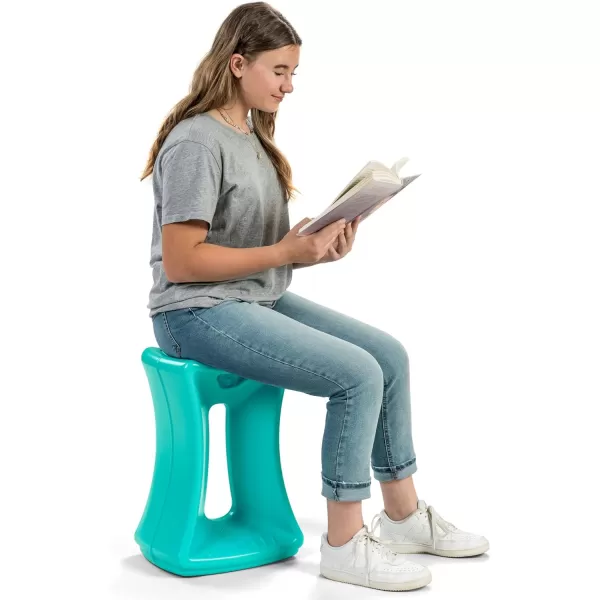 Simplay3 American Home Live Fit Active Balance Chair 17quot Stool for Adults and Teens Ergonomic Office Desk Chair with Rock Wobble Tilt Motion for Learning Work and Study Sky BlueAqua