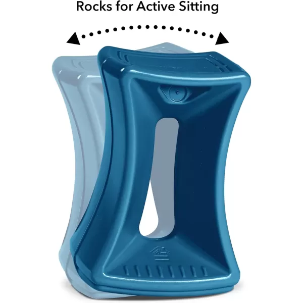 Simplay3 American Home Live Fit Active Balance Chair 17quot Stool for Adults and Teens Ergonomic Office Desk Chair with Rock Wobble Tilt Motion for Learning Work and Study Sky BlueUnion Blue