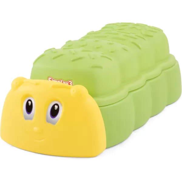 Simplay3 Caterpillar Sandbox with Lid Kids Plastic Sandbox with Lid for Outdoor Play and Indoor Sensory Play Made in USA