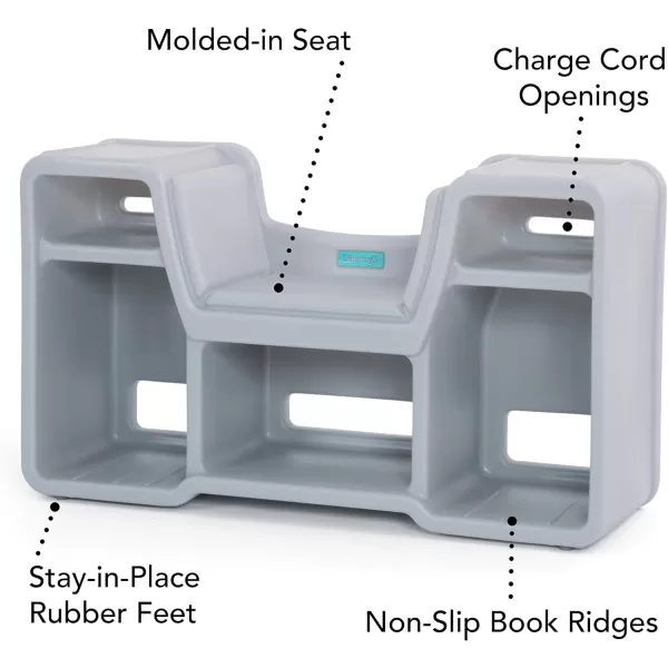 Simplay3 Cozy Cubby Book Nook  Kids Bookshelf and Storage with Builtin Reading Seat Fully Assembled Made in USA