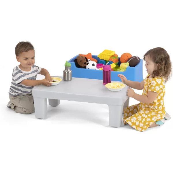 Simplay3 Play Around Toy Box Table  Multipurpose Kids Toy Box and Toddler Play Table for Toys Art Supplies Crafts  Durable Plastic Large Toy Box Made in USA