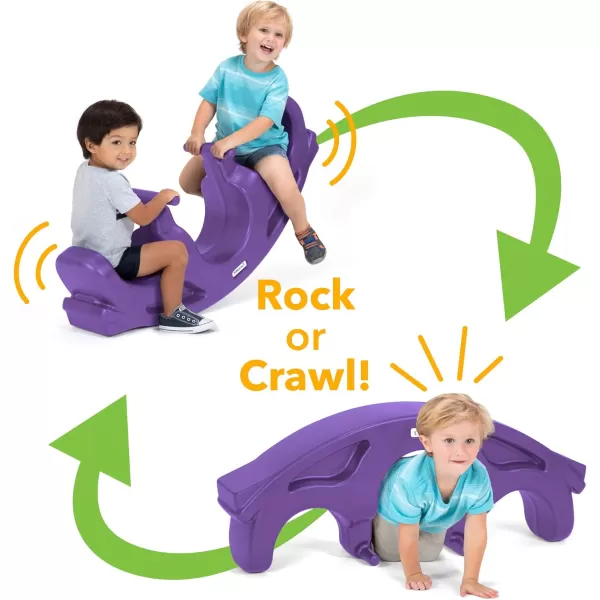 Simplay3 Rock and Roll Teeter Totter Seesaw  Rocking Fun for Two Toddlers or Kids Ages 18 Months to 5 Yrs Sapphire Made in USAPurple