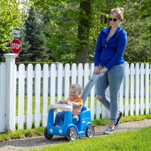 Simplay3 Roll and Stroll Quiet RideOn Toddler Toy Push Car with Seatbelt for Toddlers ages 154 yrs RedBlue