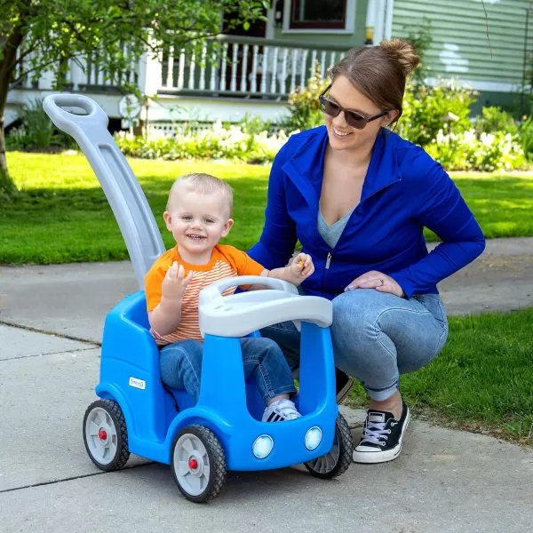 Simplay3 Roll and Stroll Quiet RideOn Toddler Toy Push Car with Seatbelt for Toddlers ages 154 yrs RedBlue