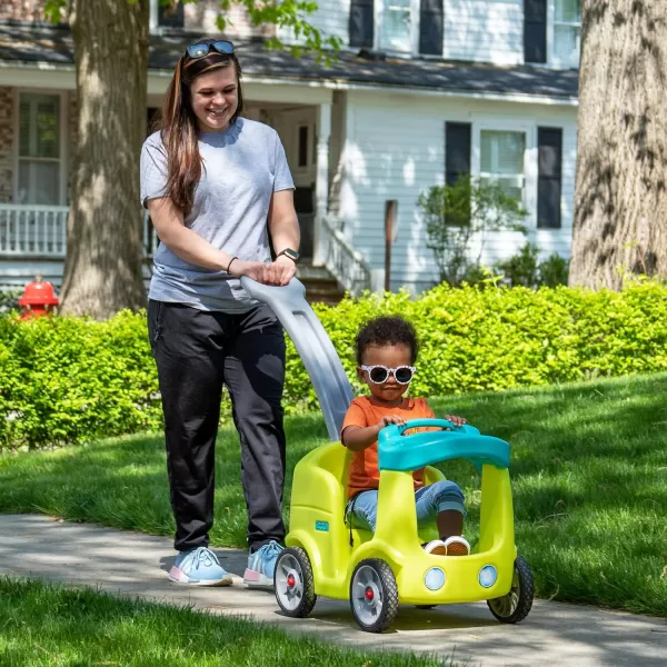 Simplay3 Roll and Stroll Quiet RideOn Toddler Toy Push Car with Seatbelt for Toddlers ages 154 yrs RedLime