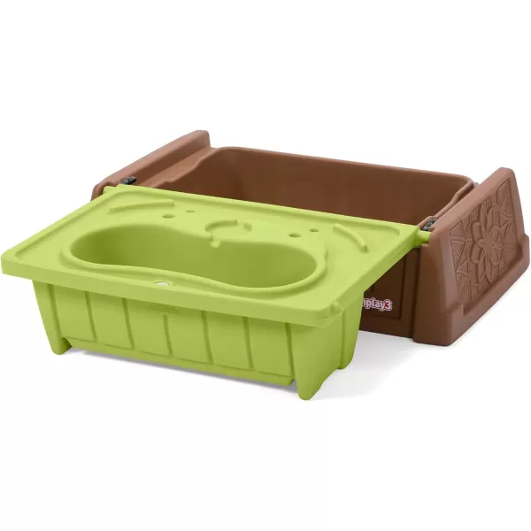 Simplay3 Sand and Water Kids Bench 2in1 Sand and Water Table with Outdoor Storage Bench TanTan