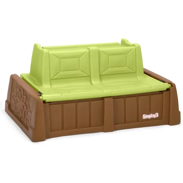 Simplay3 Sand and Water Kids Bench 2in1 Sand and Water Table with Outdoor Storage Bench TanTan