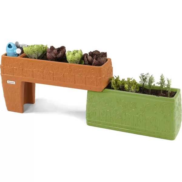 Simplay3 Seed to Sprout Slide and Store TwoLevel Planter Multilevel Tiered Planter for Outdoor Gardening Made in USA