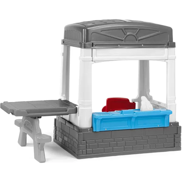 Simplay3 Sunny Day Indoor or Outdoor Cottage Picnic Playhouse for Toddlers and Young Children with Kitchenette and Picnic TableGray