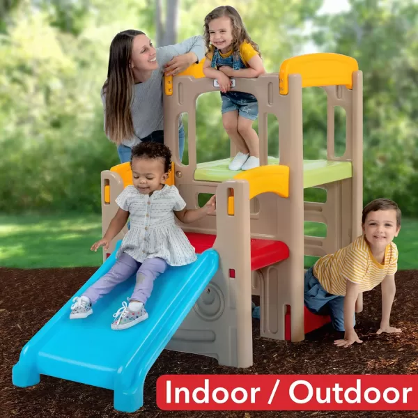 Simplay3 Young Explorers Adventure Climber  Indoor Outdoor Crawl Climb Drive Slide YearRound Playset for Children