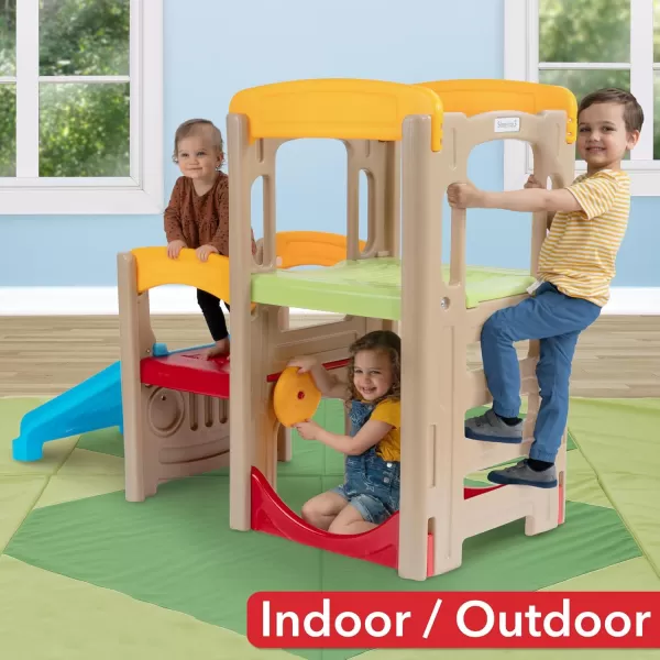 Simplay3 Young Explorers Adventure Climber  Indoor Outdoor Crawl Climb Drive Slide YearRound Playset for Children