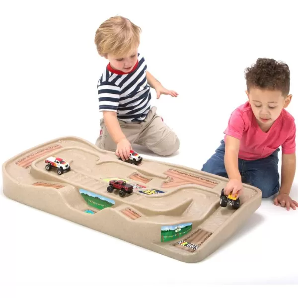 Simplay3 Portable Carry and Go Kids Race Track Toy Car Train Table 2sided No Assembly for Children 3 4 5 6 7 Years Old Boys Girls Made in USA