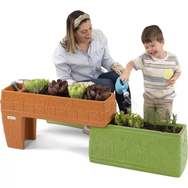 Simplay3 Seed to Sprout Slide and Store TwoLevel Planter Multilevel Tiered Planter for Outdoor Gardening Made in USA