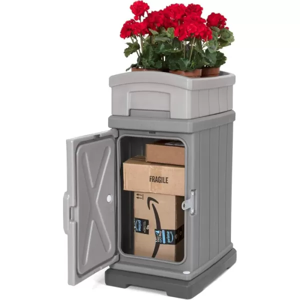 Simplay3 Hide Away Delivery and Storage Box  Secure Home Delivery Box for Packages Shipped to the Home 5 Cu Feet GrayGray