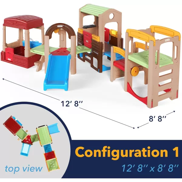 imageSimplay3 Explorer Kids Modular Playhouse Climber Set  Huge Kids Activity Outdoor Playset for Children 18 mos to 6 yrs with Toddler Slides and Kids Kitchens