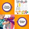 imageSimplay3 Cooking Kids Dinein Kitchen Set with 2Seat Table and 32 pc Kids Kitchen SetPinkPurple