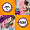 imageSimplay3 Cooking Kids Dinein Kitchen Set with 2Seat Table and 32 pc Kids Kitchen SetPinkPurple