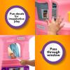 imageSimplay3 Cooking Kids Dinein Kitchen Set with 2Seat Table and 32 pc Kids Kitchen SetPinkPurple