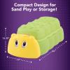 imageSimplay3 Coastal Crab Fully Assembled Sandbox for Kids Toddler Outdoor Sand Box with Lid for Playground Backyard Ages 15 to 5 Years Made in USA RedCaterpillar Sandbox  Green