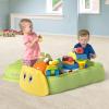 imageSimplay3 Coastal Crab Fully Assembled Sandbox for Kids Toddler Outdoor Sand Box with Lid for Playground Backyard Ages 15 to 5 Years Made in USA RedCaterpillar Sandbox  Green