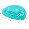 imageSimplay3 Coastal Crab Fully Assembled Sandbox for Kids Toddler Outdoor Sand Box with Lid for Playground Backyard Ages 15 to 5 Years Made in USA RedCrab Sandbox  Teal