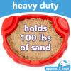 imageSimplay3 Coastal Crab Fully Assembled Sandbox for Kids Toddler Outdoor Sand Box with Lid for Playground Backyard Ages 15 to 5 Years Made in USA RedCrab Sandbox  Red