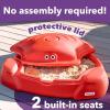 imageSimplay3 Coastal Crab Fully Assembled Sandbox for Kids Toddler Outdoor Sand Box with Lid for Playground Backyard Ages 15 to 5 Years Made in USA RedCrab Sandbox  Red