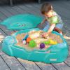 imageSimplay3 Coastal Crab Fully Assembled Sandbox for Kids Toddler Outdoor Sand Box with Lid for Playground Backyard Ages 15 to 5 Years Made in USA RedCrab Sandbox  Teal