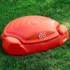 imageSimplay3 Coastal Crab Fully Assembled Sandbox for Kids Toddler Outdoor Sand Box with Lid for Playground Backyard Ages 15 to 5 Years Made in USA RedCrab Sandbox  Red