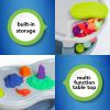 imageSimplay3 Kids Sensory Table with Active Seating and Art Storage Toddler Activity Table and Chairs Set for Ages 112 to 6 Multicolor