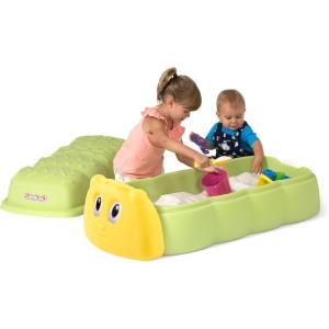 imageSimplay3 Coastal Crab Fully Assembled Sandbox for Kids Toddler Outdoor Sand Box with Lid for Playground Backyard Ages 15 to 5 Years Made in USA RedCaterpillar Sandbox  Green