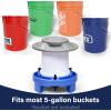 imageAmerican Home SelfFilling Farmstead Chicken Feeder 30 lb Capacity Fits Standard 5Gallon Bucket Outdoor WeatherResistant DesignBlue